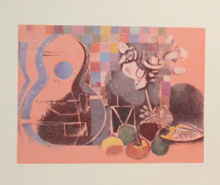 石版画 Saetti - NATURA MORTA