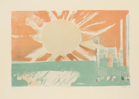 石版画 Saetti - SEI MURI DI SAETTI