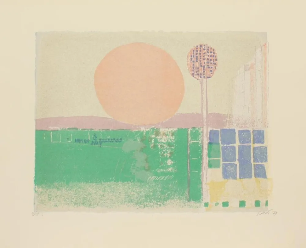 石版画 Saetti - SEI MURI DI SAETTI