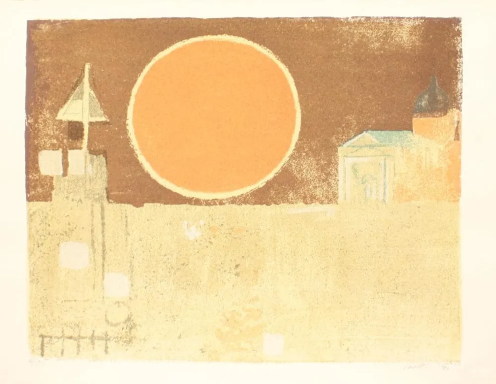 石版画 Saetti - SEI MURI DI SAETTI