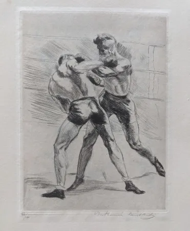 干刻版画 Saint-André - Boxeurs