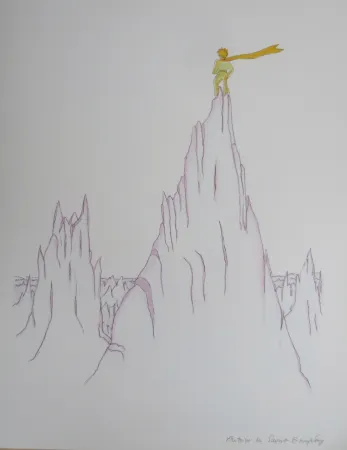 石版画 Saint-Exupéry - La cîme