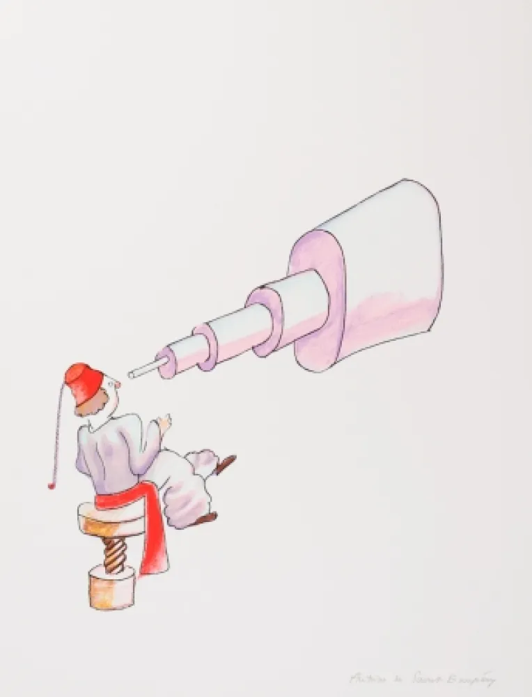 石版画 Saint-Exupéry - L'Astronome