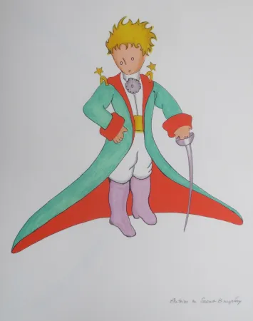 石版画 Saint-Exupéry - Le grand manteau