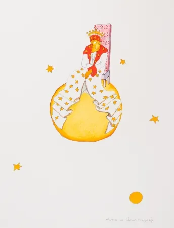 石版画 Saint-Exupéry - Le Vieux Roi