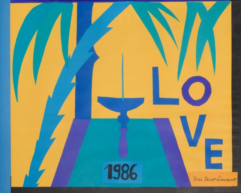 胶版印刷 Saint Laurent - LOVE 1986