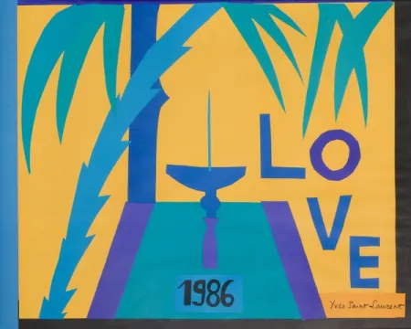 胶版印刷 Saint Laurent - LOVE 1986