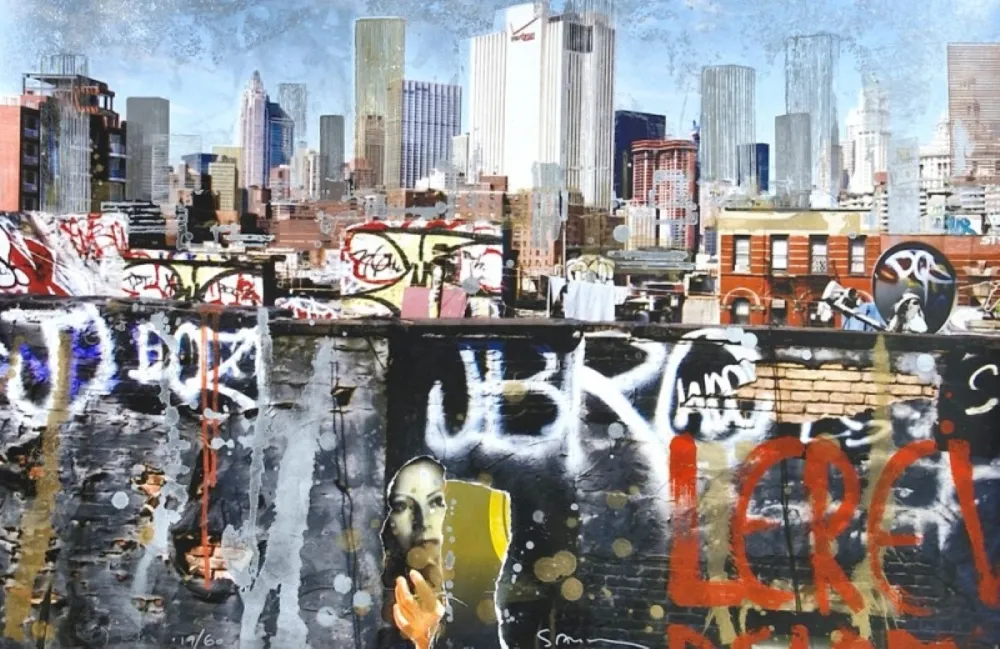 版画 Salzmann - New York Le rêve