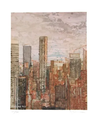 版画 Salzmann - New York Rose