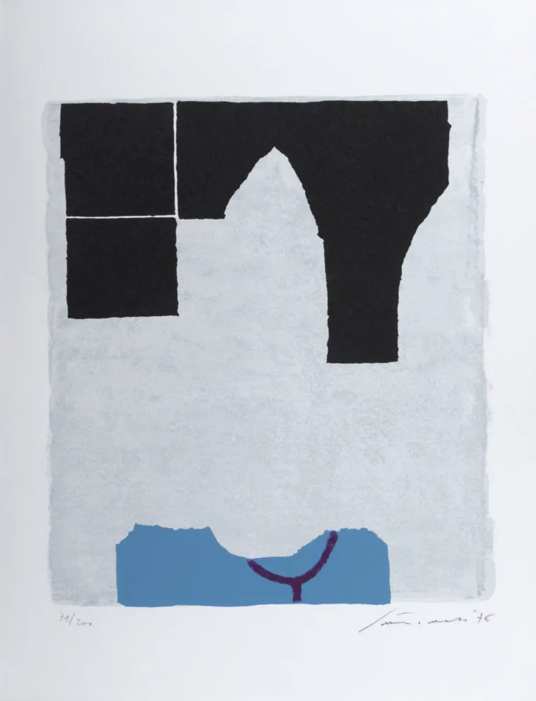 石版画 Santomaso - Abstract Composition, 1979 - Hand-signed
