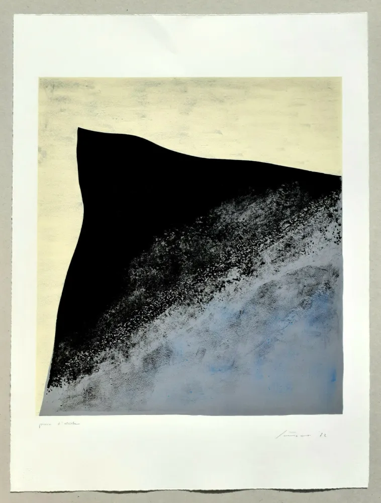 石版画 Santomaso - Angelo verso l'ovest