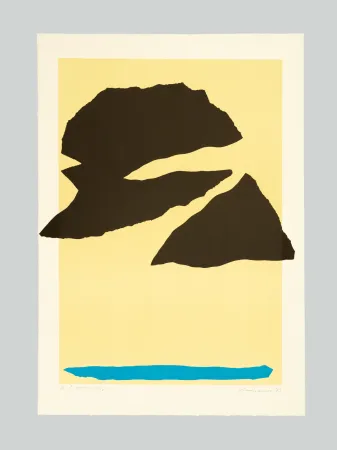 石版画 Santomaso - Composizione