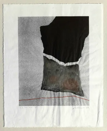 石版画 Santomaso - Composizione