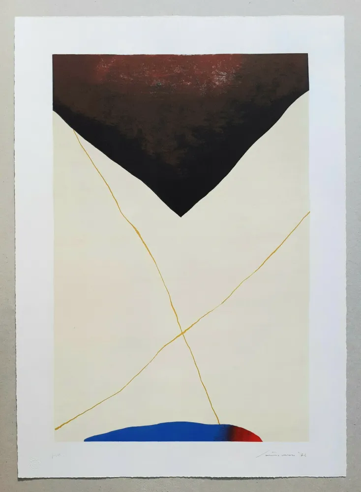 石版画 Santomaso - Composizione