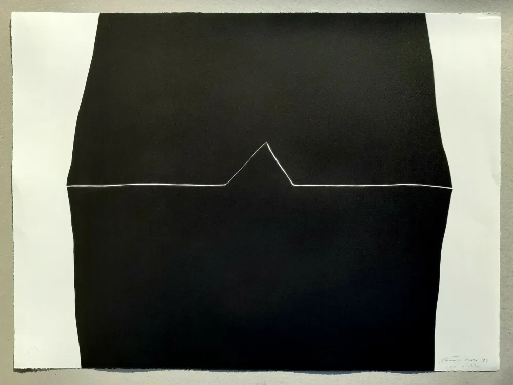 石版画 Santomaso - Composizione