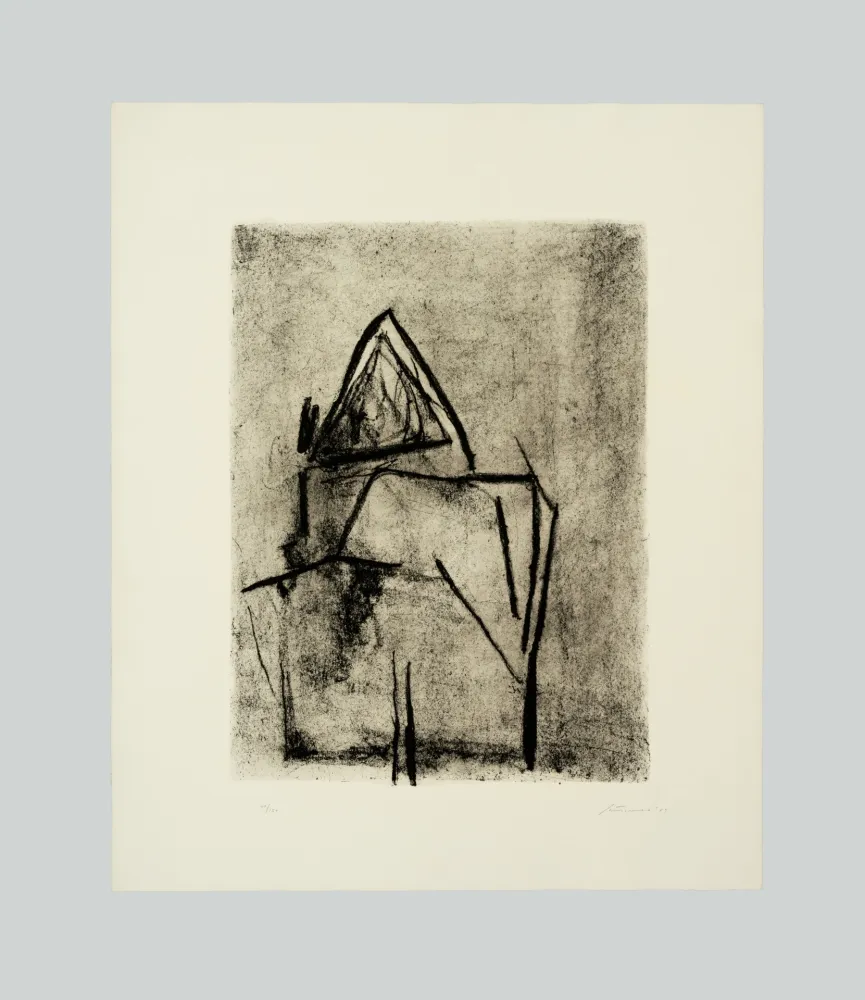 版画 Santomaso - Composizione