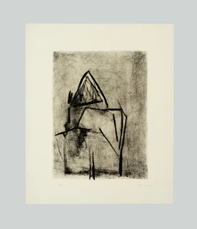 版画 Santomaso - Composizione