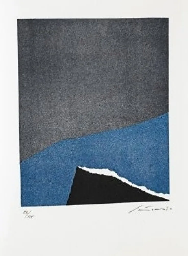 石版画 Santomaso - Jean Cassou: vingt-deux poèms