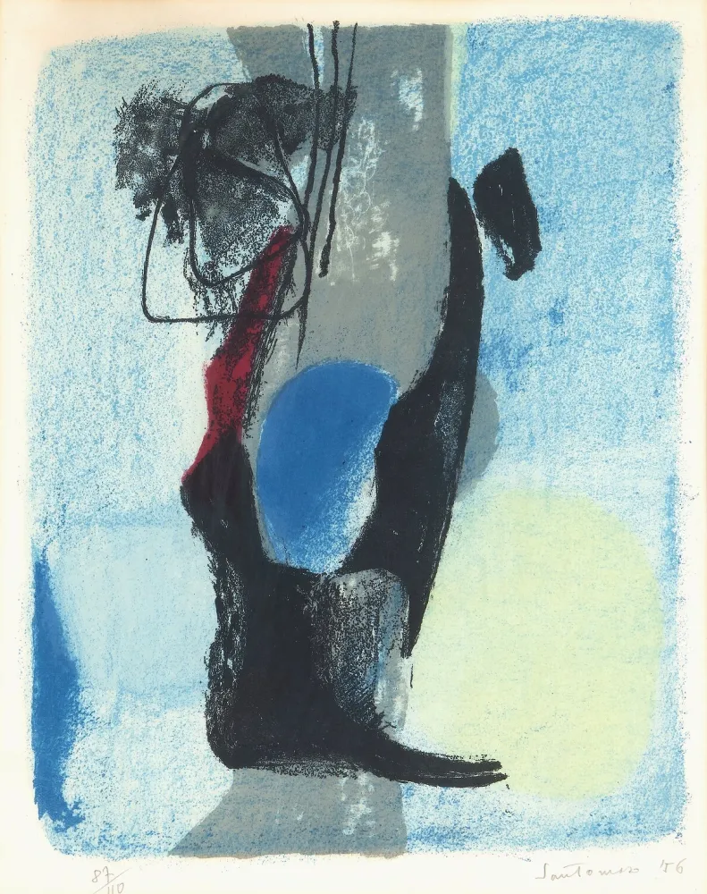 石版画 Santomaso - La casa del picchio