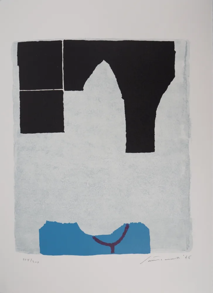 石版画 Santomaso - L'Arche noire