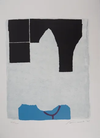 石版画 Santomaso - L'Arche noire