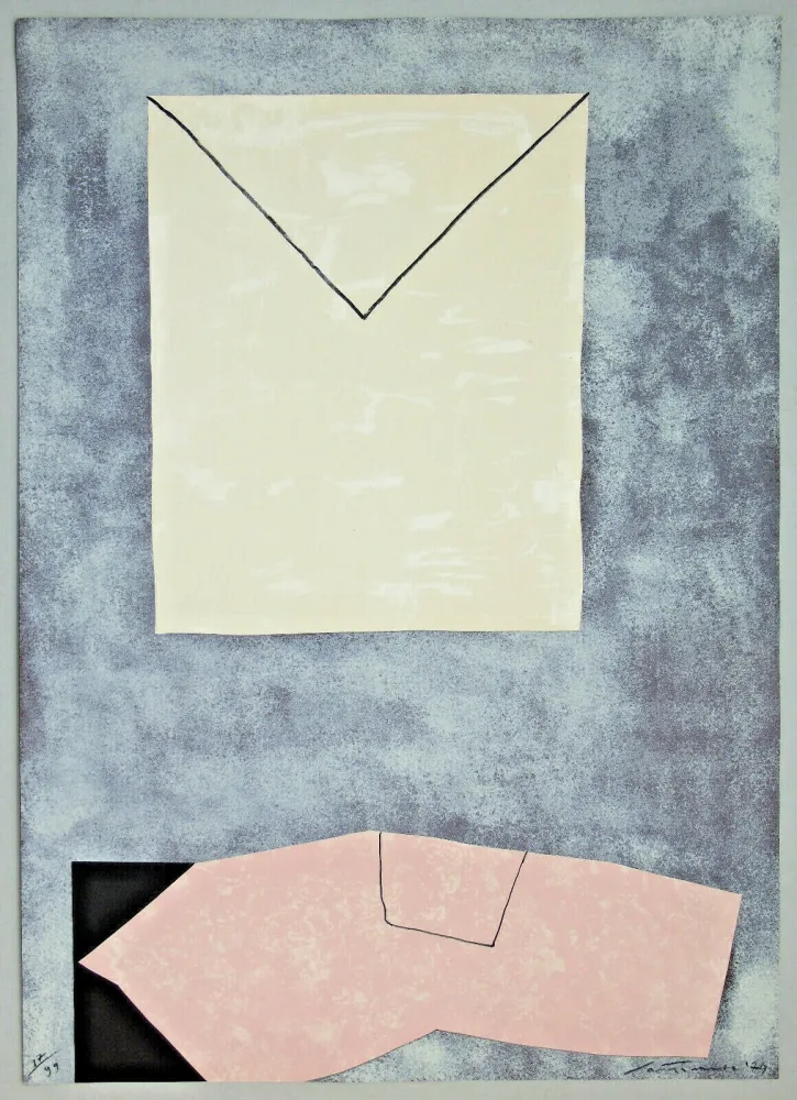 石版画 Santomaso - Lettera