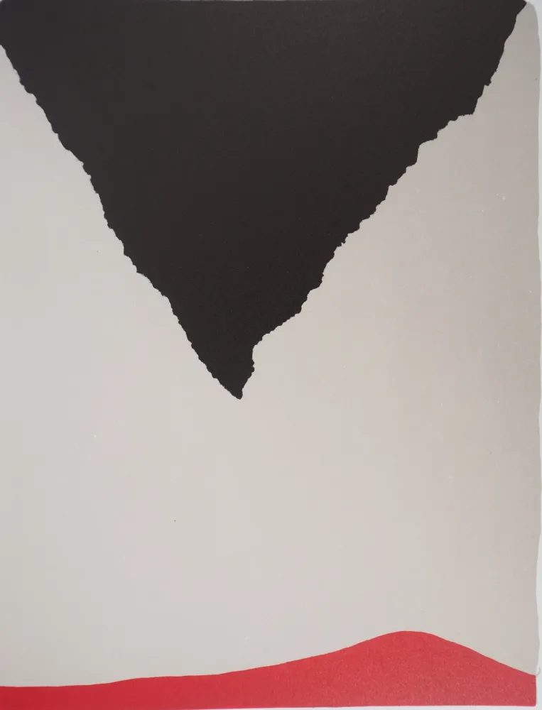 石版画 Santomaso - Montagne Noire Renversée 