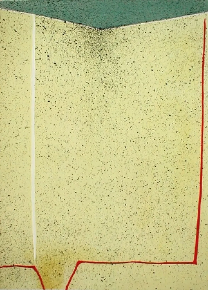 石版画 Santomaso - Omaggio al Crosifisso di Cimabue