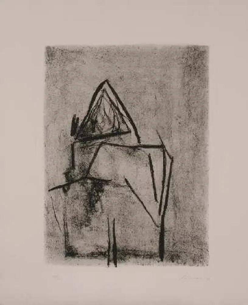 版画 Santomaso - SENZA TITOLO