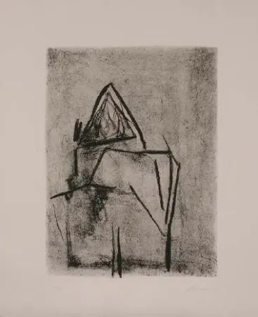 版画 Santomaso - SENZA TITOLO