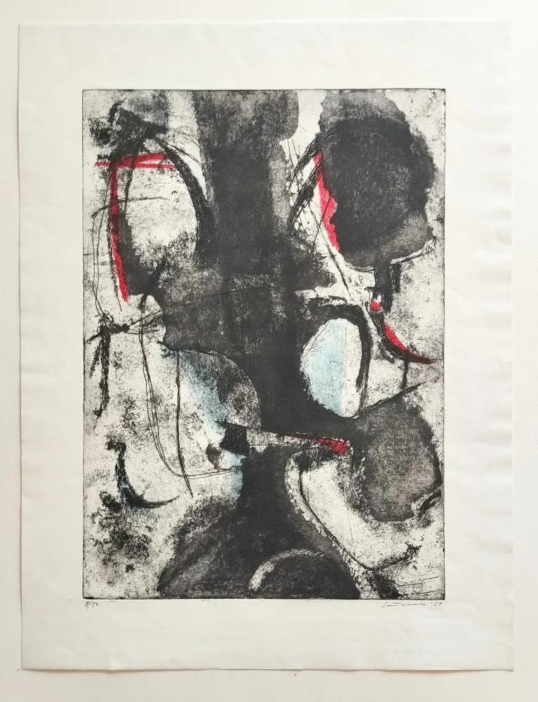 蚀刻飞尘法 Santomaso - Senza titolo