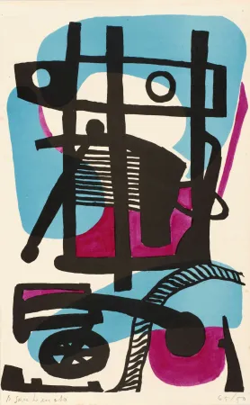 石版画 Santomaso - Senza titolo