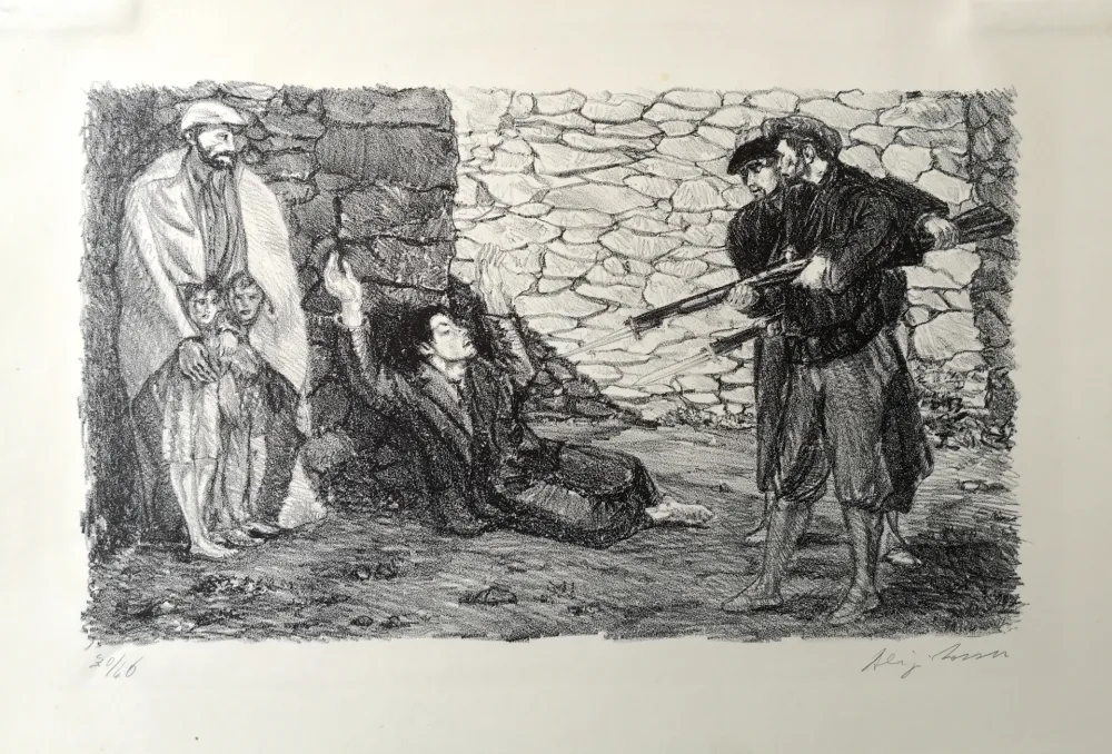 石版画 Sassu - Fucilazione