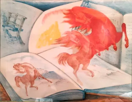 石版画 Sassu - Senza titolo