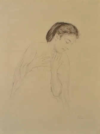 版画 Sauer - Femme de profil