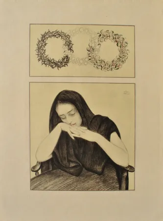 版画 Sauer - Le repos