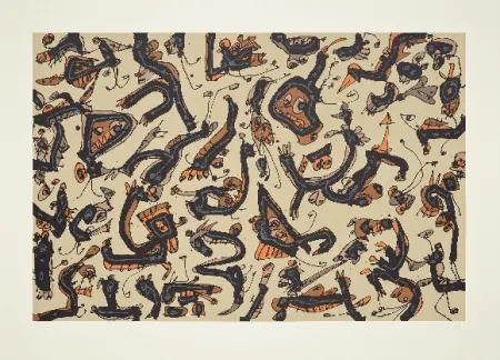 石版画 Saura - Abierta 1