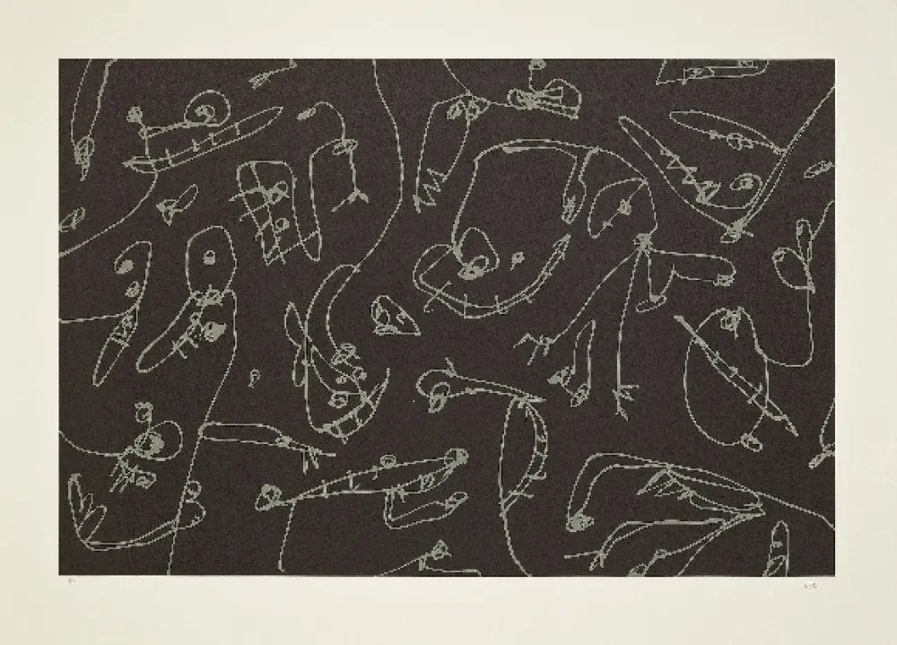 石版画 Saura - Abierta 5