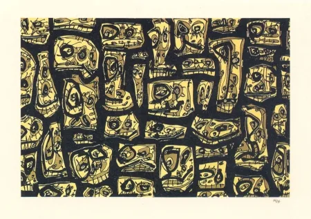 石版画 Saura - Abierta 8