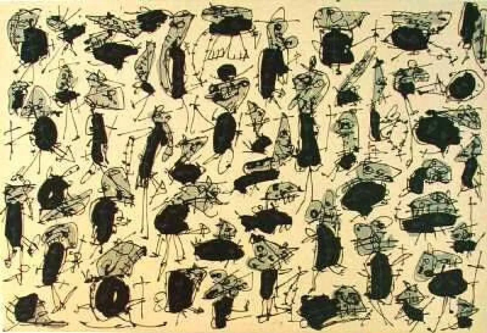 石版画 Saura - Antonio Saura