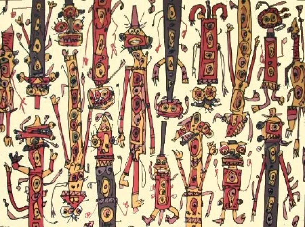 石版画 Saura - Antonio Saura