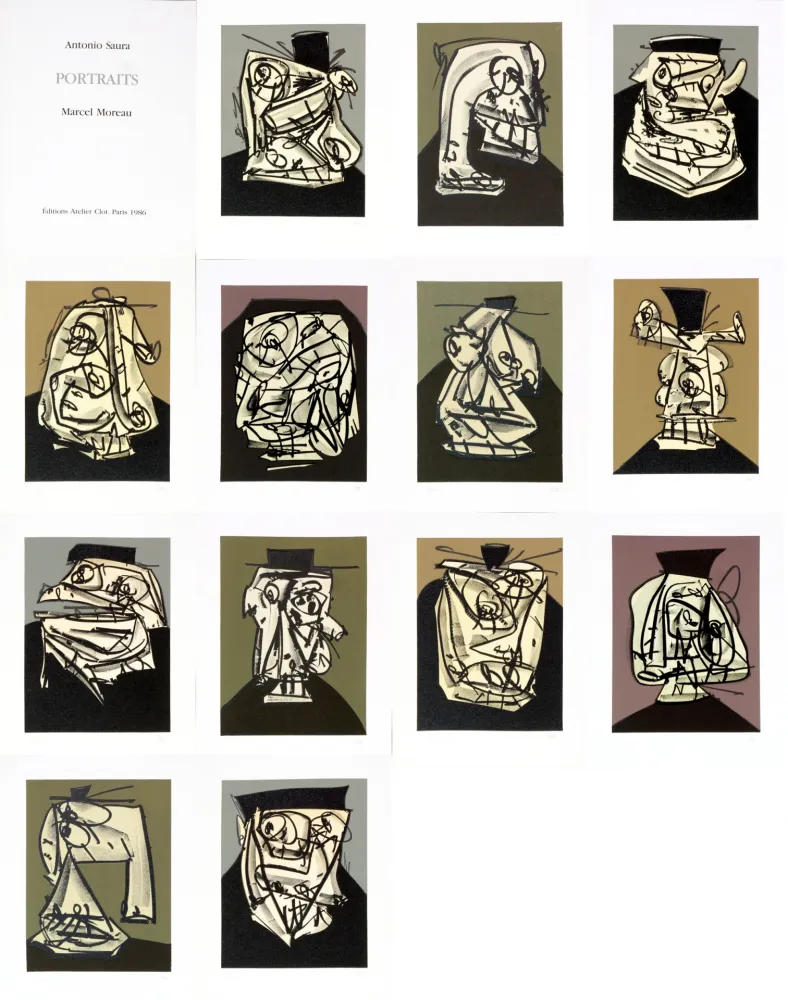 无技术 Saura - Antonio Saura/Portrait/Marcel Moreau/Edtions Atelier Clot