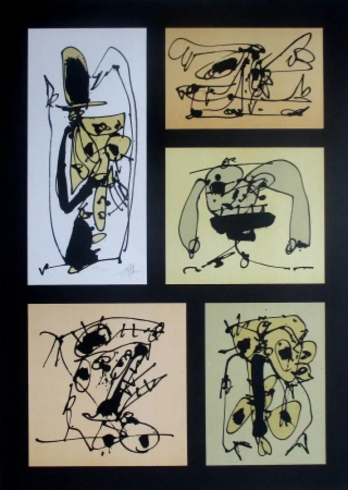 石版画 Saura - Cinco en uno