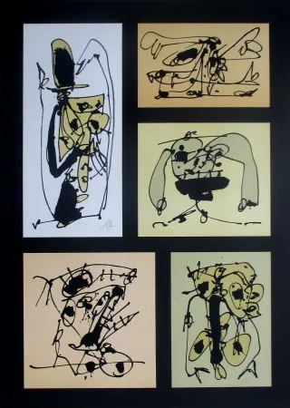 石版画 Saura - Cinco en uno