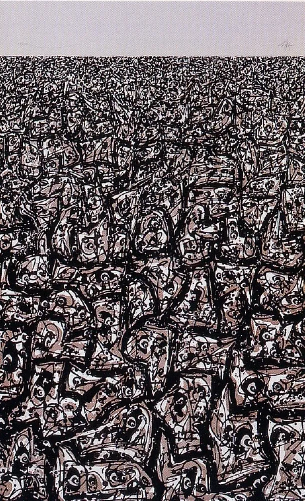 石版画 Saura - Copa del mundo de futbol