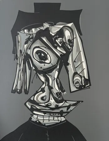 石版画 Saura - Dora Maar Visitada III -  Atelier Clot, Bramsen & Co