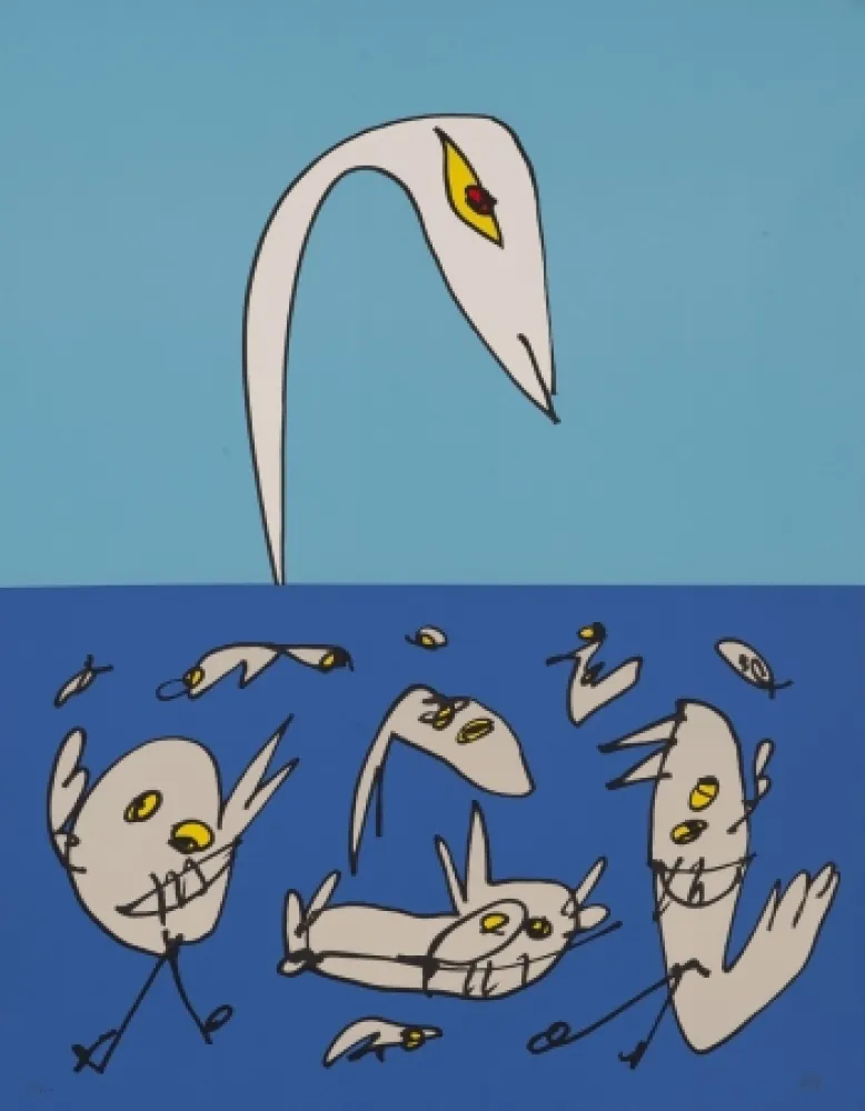 石版画 Saura - El patito feo