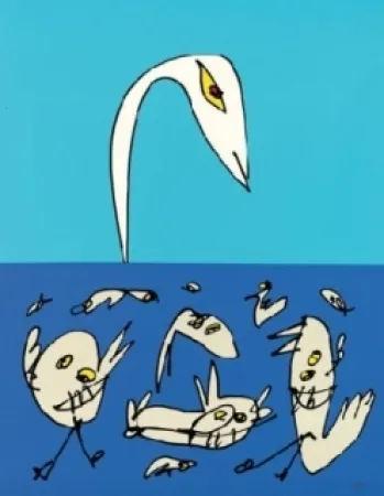 石版画 Saura - El patito feo