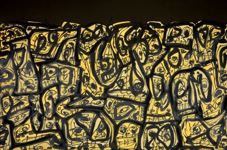 石版画 Saura - Foule