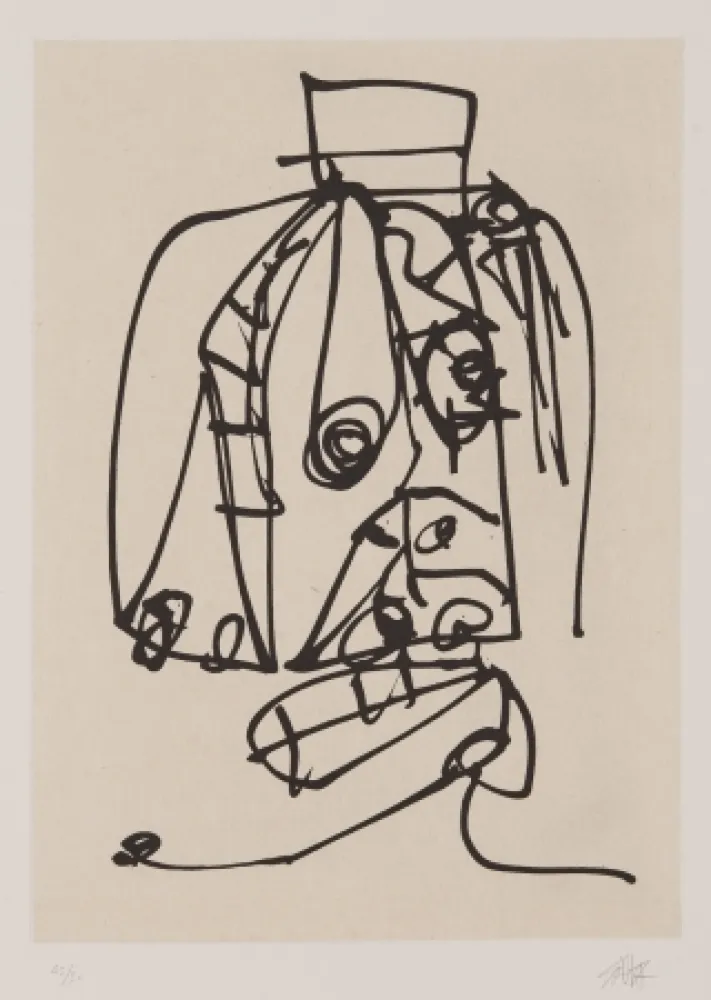 蚀刻飞尘法 Saura - Frauen portrait mit Hut 3